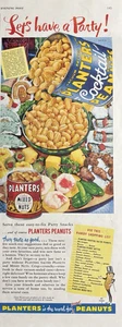 1952 Planters Peanuts Cocktail Mixed Nuts Party Mr Peanut Snacks VTG Perint Ad - Picture 1 of 1