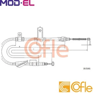 CABLE PARKING BRAKE 10.5161 FOR LAND ROVER FREELANDERI 204D3 2.0L 18 K4F 1.8L - Picture 1 of 7