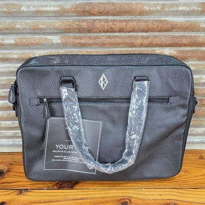 RALPH LAUREN Ralph’s Club Maletín Negro Bolso Mensajero Estuche para Laptop ¡NUEVO! Foto 1 de 4