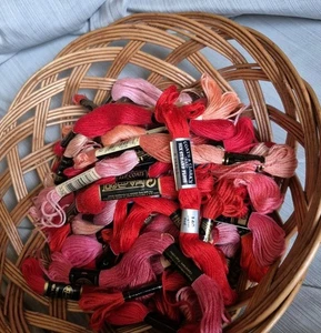 30. Nip Never Used Pinks And Reds. Floss. Thread. Embroidery. Crafts. - Picture 1 of 3