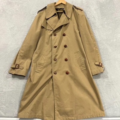 Vintage Sears Coat Mens 42 Tall Outerwear Double Breasted Trench 90s Preppy - Image 1 of 4