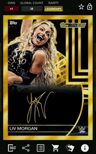 [Digital] Topps Slam Liv Morgan Cromo Negro Firma Legendaria - Imagen 1 de 2