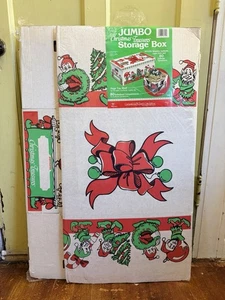 Vintage Jumbo Christmas Treasures Storage Boxes 26"x16"x11.75" Lot of 2!! - Picture 1 of 5
