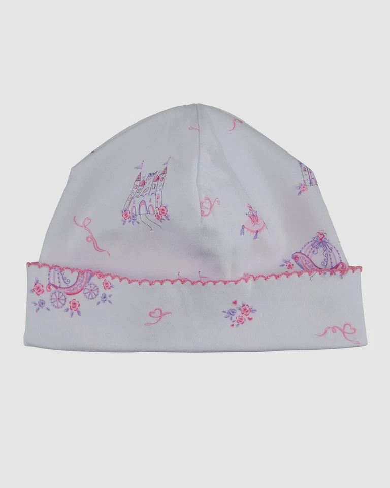 Kissy Kissy Bebé Niñas Blanco Estampado Castillo Alta Costura Bebé Sombrero Talla Recién Nacido Foto 1 de 1