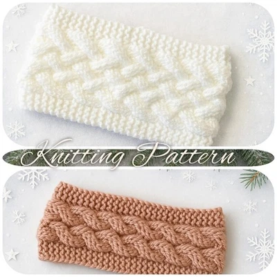 Knitting Pattern~ Cosy Cable Headbands / Ear warmers ~ Paper Copy - Image 1 of 4