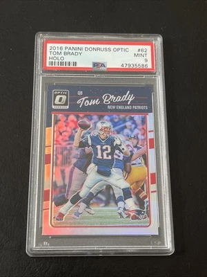 2016 Donruss Optic голографический Том Брэди No62 PSA 9 КАК НОВЫЙ - Изображение 1 из 2
