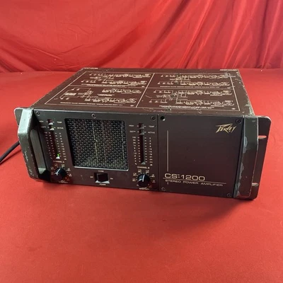 Amplificador de potencia estéreo Peavey (CS-1200) - sin probar como está - enciende Foto 1 de 4