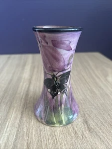 Vintage Longpark Pottery Torquay Small Butterfly Vase 4” - Picture 1 of 5