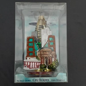 Adorno navideño de vidrio Kurt Adler San Francisco 5,75 paisajes urbanos - Imagen 1 de 8