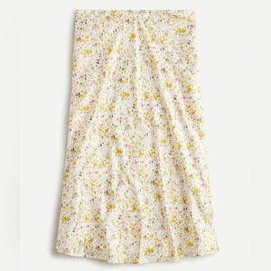 J. Crew Pull On Slip Skirt in Soft Posies Size Small Elegant Feminine Spring - Picture 1 of 6