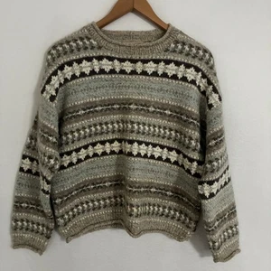 Vintage Woolrich hergestellt in den USA Wollmischung Pullover Damen L Rollkragen Fair Isle Gorp Ski - Bild 1 von 8