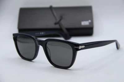 NUEVO MONT BLANC MB 0302S 009 AZUL PLATA MONTURAS AUTÉNTICAS GAFAS DE SOL 53-21 Foto 1 de 4