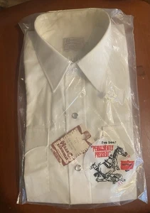 Vintage 80s 90s H Bar C Ranchwear Long Tail Western Shirt NWT NOS Rockabilly 16 - Picture 1 of 10