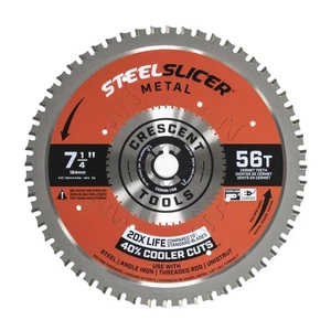 Hoja de sierra circular de metal delgado Crescent 7-1/4" x 56 dientes SteelSlicer - CSBMN-756 - Imagen 1 de 5