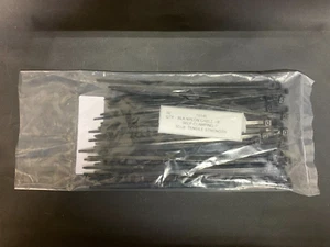 15146 Black Nylon Cable Tie, Self Clamping 7" 50 LB. Tensile Strength Qty 50 - Foto 1 di 4