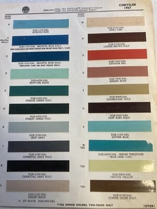 1957 CHRYSLER AUTOMOTIVE P.P.G., DITZLER Exterior Paint Color Chip ORIGINAL - Bild 1 von 1
