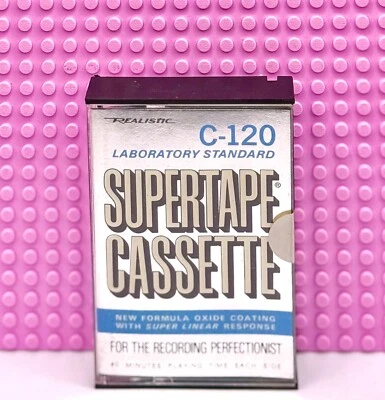 REALISTIC  SUPERTAPE  C-120  1973 USA  BLANK CASSETTE TAPE  (1) 44-628A(SEALED) - Image 1 of 3
