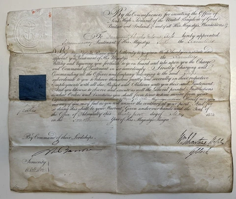 1823 Autograph John Barrow-William Johnstone Hope-Ramillies Ship-Navy Commission Cover