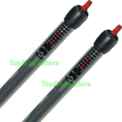 2pcs Heater 300W Aquarium Fish Tank Submersible Adjustable Odyssea 60 75 100 gal
