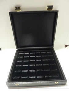 36 SLOT JEWELRY RING CASE DISPLAY VELVET STORAGE TRAVEL BOX - Picture 1 of 7