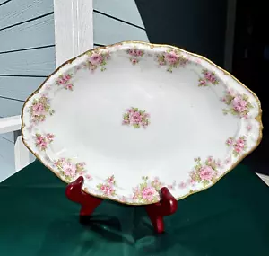 Antique Limoges France Elite Works Oval Serving Platter Prim Rose 10.5" L - Picture 1 of 11