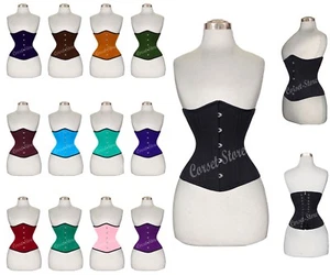 Heavy Duty Double Steel Boned Waist Training Cotton Underbust Corset 4101-CBM - Picture 1 of 19