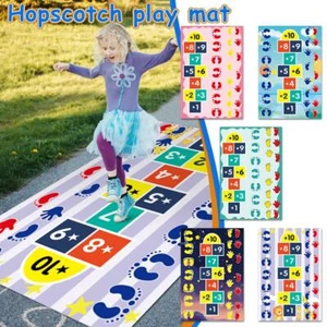 Kids Hopscotch Play Mat Children Jump Pad Family Kindergarten Indoor Outdo - Picture 1 of 27