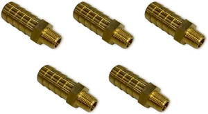 1/2" HOSE ID to 1/8" MALE NPT MNPT STRAIGHT BRASS FITTING FUEL/AIR/WATER/OIL/GAS - Picture 1 of 12