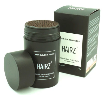 3x HAIRZ+ Corrector de Pérdida de Cabello Fuller Construcción Fibra Polvo para Hombres y Mujeres Foto 1 de 4