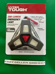 Hyper Tough 200-Lumen EMERGENCY Light 8 Modes MAGNETIC BASE Rainproof Batt/Incl - Picture 1 of 2
