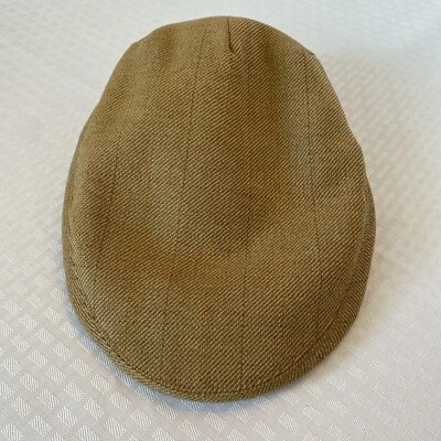 Gorra plana dorada para hombre Ben Sliver Charleston 100 % lana talla 7 7/8 Foto 1 de 4