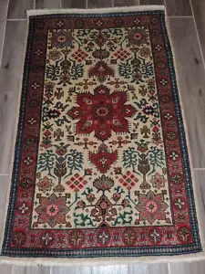 3x4 ft. Alfombra de lana oriental hecha a mano - Imagen 1 de 9
