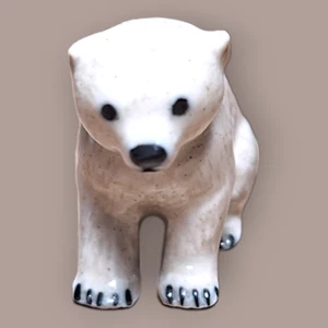 NORTHERN ROSE Polar Bear Cub Porcelain Miniature Figurine New FREE SHIPPING R003 - Picture 1 of 7
