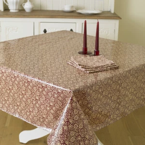 William Morris Malvenwein Rot-PVC/Öltuch Blumenstoff einen halben Meter - Bild 1 von 3