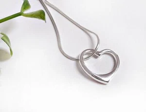 Herzanhänger Silber 925 Halskette Kette 40 - 50cm Herz echt Sterlingsilber su418 - Bild 1 von 2