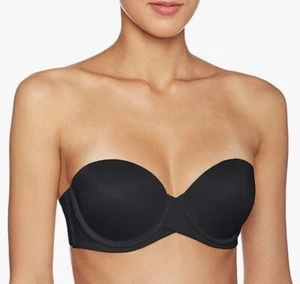 Maidenform Women's Stay Put Strapless Se6990 Bra, Black, 36DD US - Picture 1 of 3