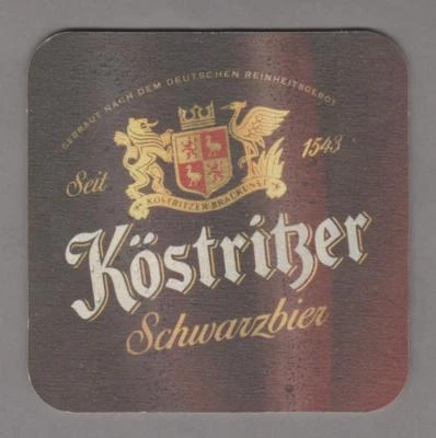 Bierdeckel , Schwarzbierbrauerei KÖSTRITZER , Bad  Köstritz /Thüringen #3041# - Bild 1 von 2