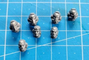 BT Crusader Bits Initiate Heads x7 Primaris Black Templars Space Marines Bitz - Picture 1 of 1