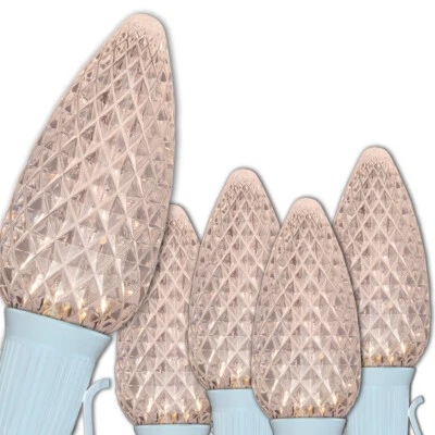 OptiCore C9 Commercial LED Shatterproof Christmas Lights, White Wire 25ft - Image 1 of 4