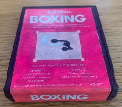 Boxing AG-002 (1980) Activision - Atari 2600 - Video Game Cartridge - Image 1 of 2