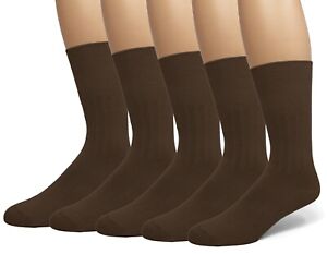 Men's Diabetic Non-Binding Loose Comfort Top Dress Socks, Seamless Toe 5-Pack