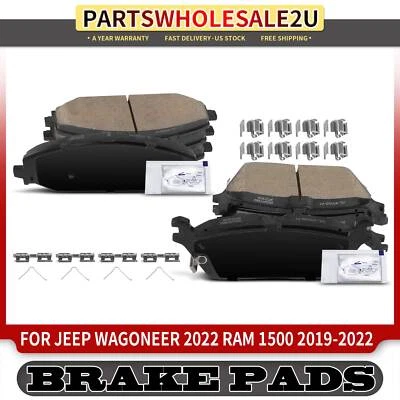 8pcs Front & Rear Ceramic Brake Pad for Jeep Wagoneer 2022 Ram 1500 2019-2022 - Image 1 of 4