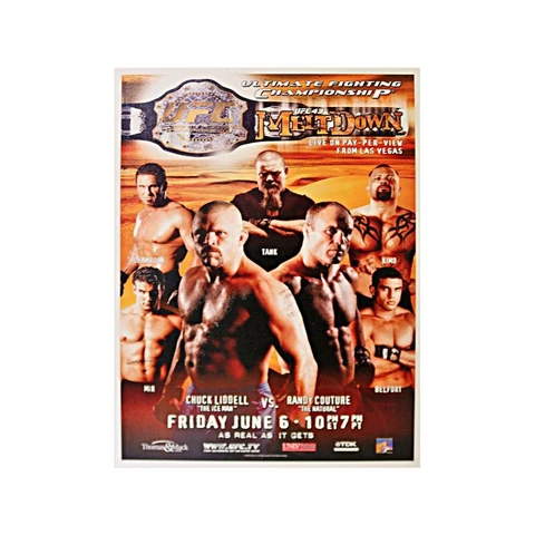 UFC 43: Meltdown Replica Event Poster on 18x26 Stretched Canvas Cover