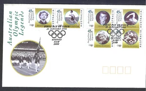 AUSTRALIAN OLYMPIC LEGENDS FDC SYDNEY,NSW JAN 21-1998 - Picture 1 of 1