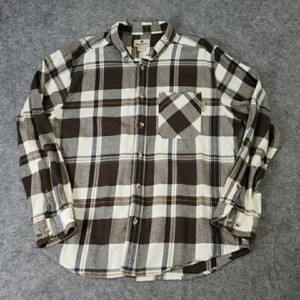 Woolrich Flannel Shirt Men's Large 100% Cotton Plaid Button - Picture 1 of 11