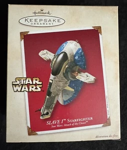 Hallmark Keepsake Ornament 2002 Star Wars AotC SLAVE 1 STARFIGHTER - Picture 1 of 10