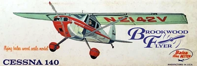 Berkeley CESSNA 140 PLAN + PARTS PATTERNS to Build a 33" FF / UC Model Airplane  - Image 1 of 4