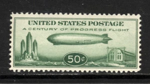 SCOTT C18 1933 50 CENT CENTURY OF PROGRESS ZEPPELIN ISSUE MNH OG VF CAT $75! - Picture 1 of 2