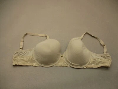38D NATORI Womens Gray Lace Lined Underwire Back Closure Adjustable Demi Bra 6G - Image 1 of 4