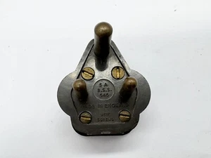 VINTAGE / ANTIKER AUFGEARBEITETER 5A RUNDSTIFT MK ERSATZ BAKELIT STECKER - Bild 1 von 7